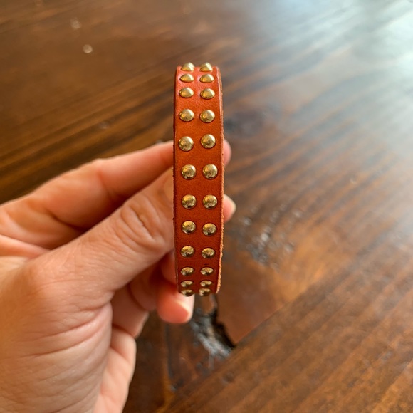 2 Linea Pelle leather studded bracelets - Picture 3 of 5